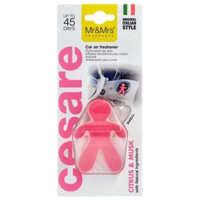 MR AND MRS FRAGRANCE CESAR DESODORISANT POUR VOITURE CITRUS ET MUSK
