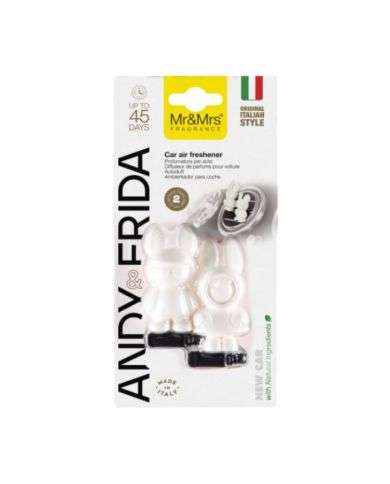 MR AND MRS FRAGRANCE ANDY AND FRIDA DESODORISANT POUR VOITURE NEW CAR