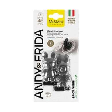 MR AND MRS FRAGRANCE ANDY AND FRIDA DESODORISANT POUR VOITURE SPICY VIBES