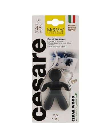 MR AND MRS FRAGRANCE CESAR DESODORISANT POUR VOITURE CEDAR WOOD
