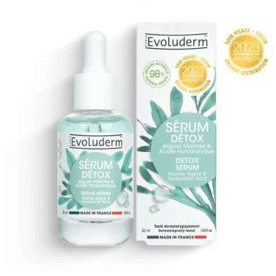 EVOLUDERM SERUM DETOX ALGUES MARINES ET ACIDE HYALURONIQUE 30 ML