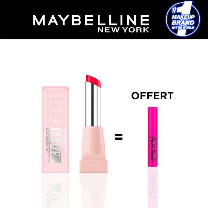 MAYBELLINE OFFRE LIFTER GLAZE BAUME HUILE + MINI FIREWORK OFFERT