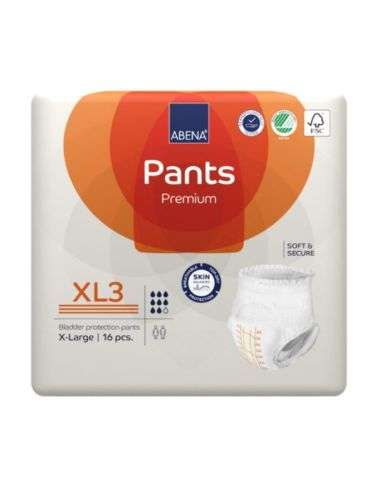ABENA PANTS PREMIUM X LARGE XL 3 16 PIECES