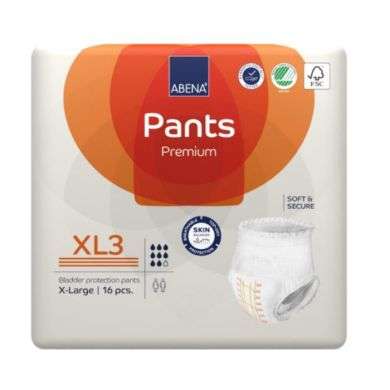 ABENA PANTS PREMIUM X LARGE XL 3 16 PIECES