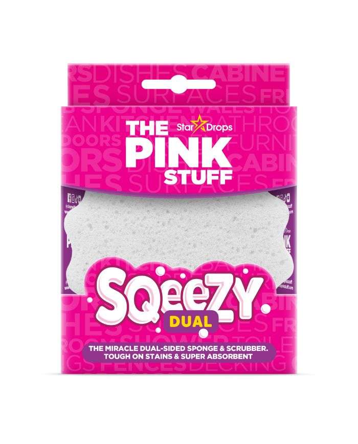 THE PINK STUFF SQEEZY DUAL LE MIRACLE EPONGE ET GRATTOIR DOUBLE FACE