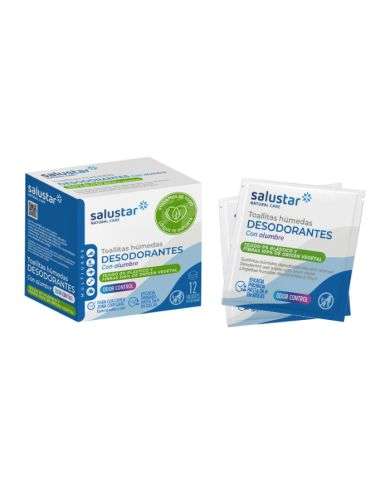 SALUSTAR LINGETTES DEODORANTES ONE DOSE PIERRE D ALUN 12 UNITES