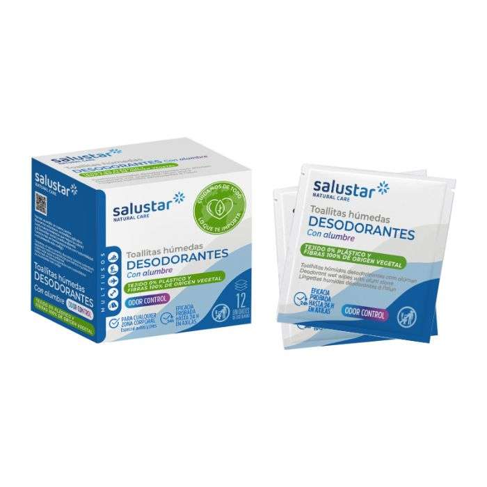 SALUSTAR LINGETTES DEODORANTES ONE DOSE PIERRE D ALUN 12 UNITES