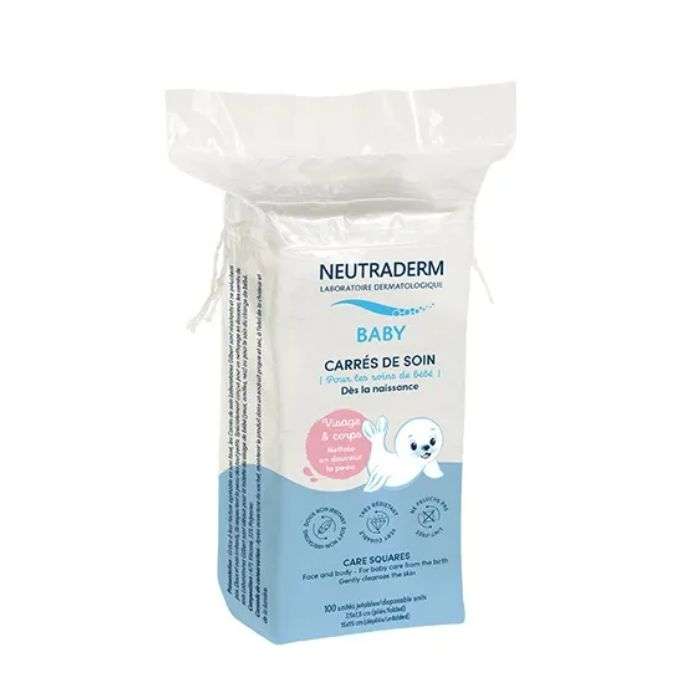 NEUTRADERM BEBE CARRES DE SOIN 100 UNITES