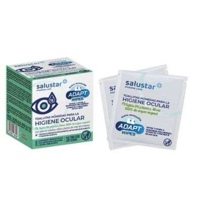 SALUSTAR LINGETTE HUMIDE POUR HYGIENE OCULAIRE 18 SACHETS 36 UNITES