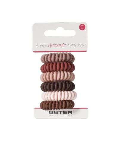 BETER ELASTIQUES CHEVEUX SPIRALE REF 19225 6 PIECES