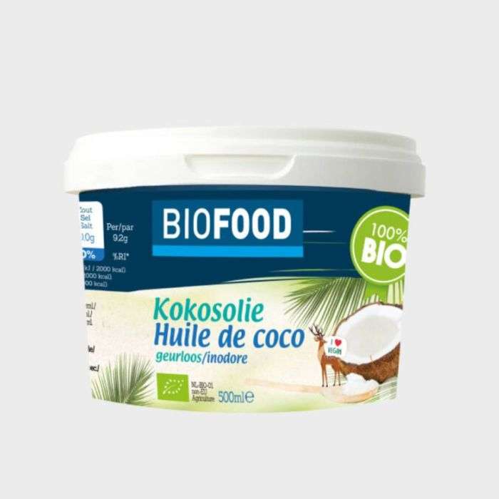BIOFOOD KOKOSOLIE HUILE DE COCO INODORE 500 ML