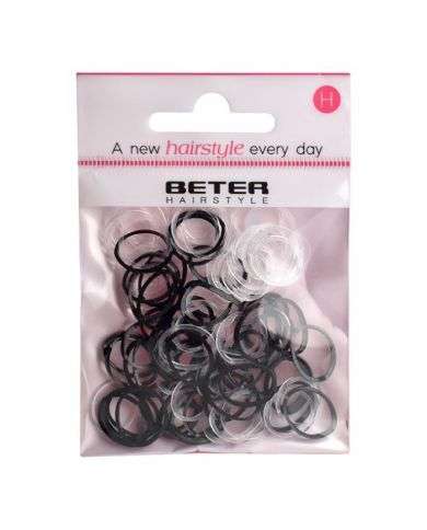 BETER PACK DE MINI ELASTIQUES 100 UNITES NOIR REF 19260
