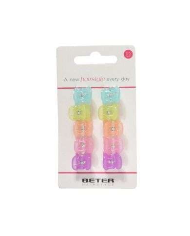 BETER MINI PINCE A CHEVEUX STARS 10 PIECES REF 19209