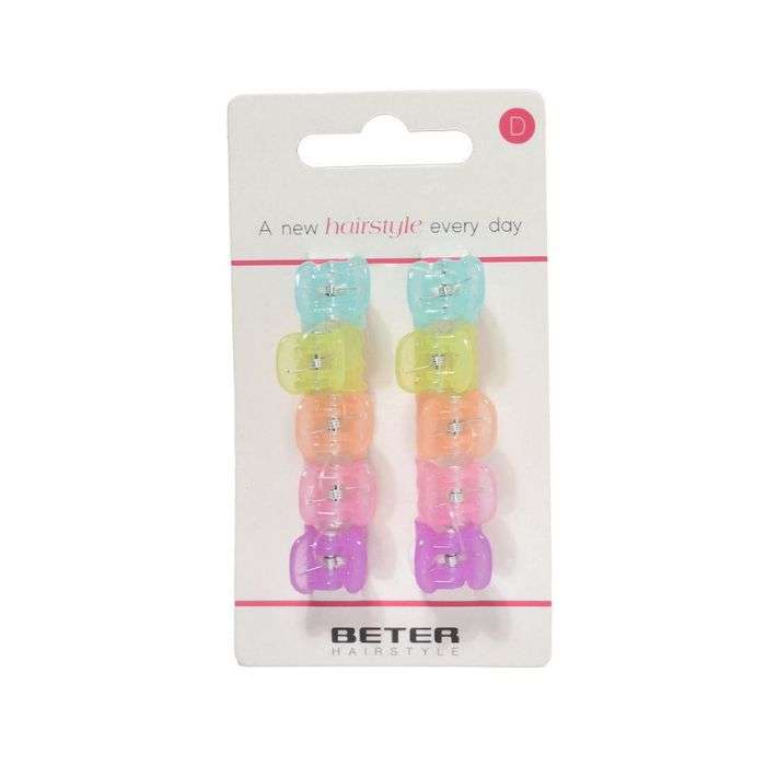 BETER MINI PINCE A CHEVEUX STARS 10 PIECES REF 19209