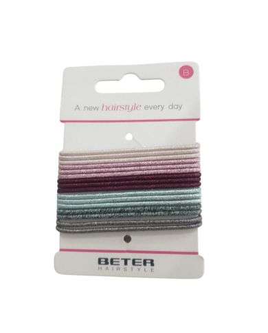 BETER ELASTIQUE CHEVEUX PAILLETE PACK DE 16 REF 19214
