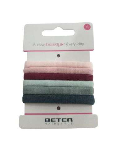 BETER ELASTIQUE CHEVEUX PAILLETE PACK DE 6 REF 19213