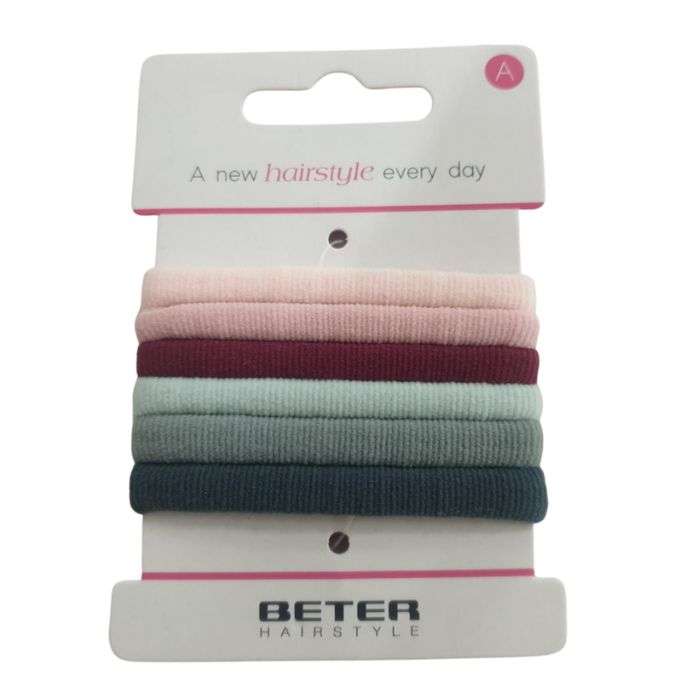 BETER ELASTIQUE CHEVEUX PAILLETE PACK DE 6 REF 19213