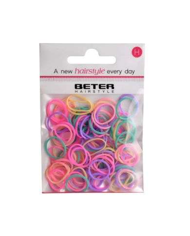 BETER PACK DE MINI ELASTIQUES 100 UNITES MULTICOLRE REF 19262