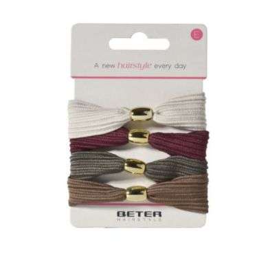 BETER 4 CHOUCHOUS CHEVEUX AVEC DETAIL EN DORE REF 19223