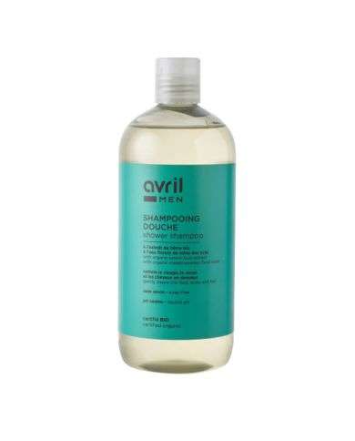 AVRIL MEN SHAMPOOING DOUCHE CERTIFIE BIO POUR VISAGE CORPS ET CHEVEUX 500 ML