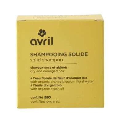 AVRIL SHAMPOOING SOLIDE SAPONIFIE A FROID AU FENUGREC ET A L HUILE ESSENTIELLE DE GERANIUM BIO 100 G