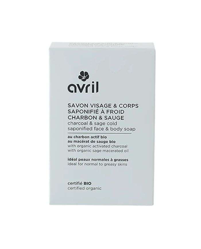AVRIL SAVON A FROID VISAGE ET CORPS CHARBON & SAUGE 100 G