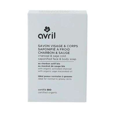 AVRIL SAVON A FROID VISAGE ET CORPS CHARBON & SAUGE 100 G