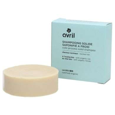 AVRIL SHAMPOOING SOLIDE SAPONIFIE A FROID A L AVOINE ET AU MIEL BIO CHEVEUX NORMAUX 100G