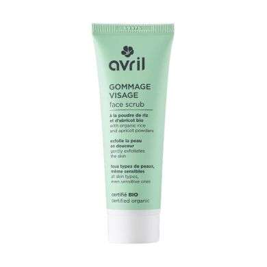 AVRIL GOMMAGE VISAGE A LA POUDRE DE RIZ ET ABRICOT BIO 50ML