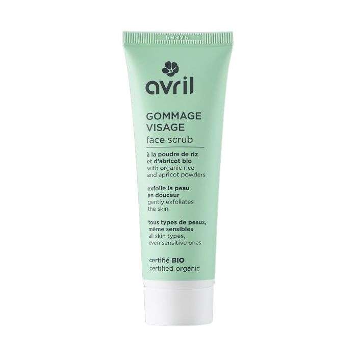AVRIL GOMMAGE VISAGE A LA POUDRE DE RIZ ET ABRICOT BIO 50ML