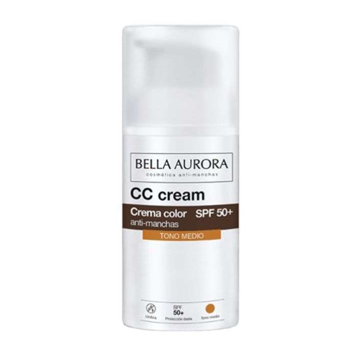 BELLA AURORA CC CREME ANTI TACHES SPF50 TEINTE MEDIUM + TROUSSE OFFERTE 