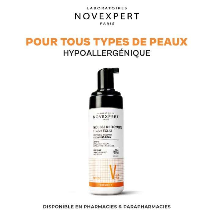 NOVEXPERT FLASH ECLAT MOUSSE NETTOYANTE 150 ML