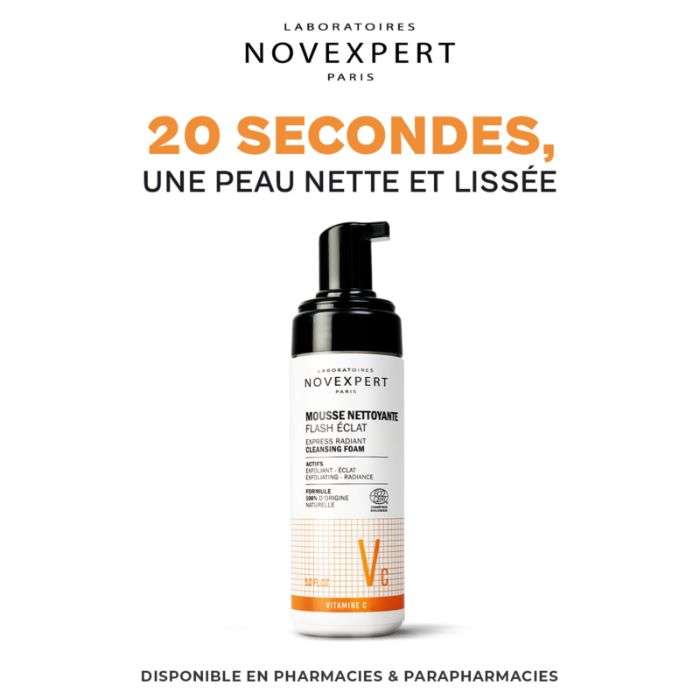 NOVEXPERT FLASH ECLAT MOUSSE NETTOYANTE 150 ML