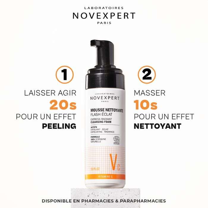 NOVEXPERT FLASH ECLAT MOUSSE NETTOYANTE 150 ML