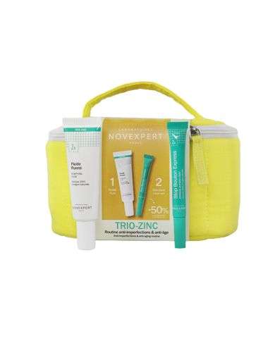 NOVEXPERT COFFRET ROUTINE ANTI IMPERFECTION TROUSSE TRIO ZINC