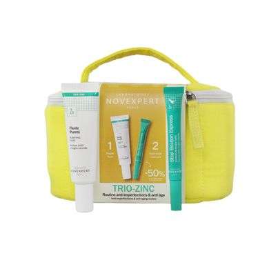 NOVEXPERT COFFRET ROUTINE ANTI IMPERFECTION TROUSSE TRIO ZINC