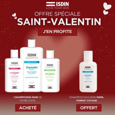 ISDIN OFFRE WEB LAMBDAPIL SHAMPOING ANTI CHUTE 200 ML + DAYLISDIN 100ML OFFERT