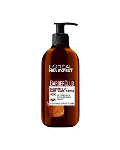 L'OREAL MEN EXPERT BARBER CLUB 3 EN 1 GEL NETTOYANT 200ML