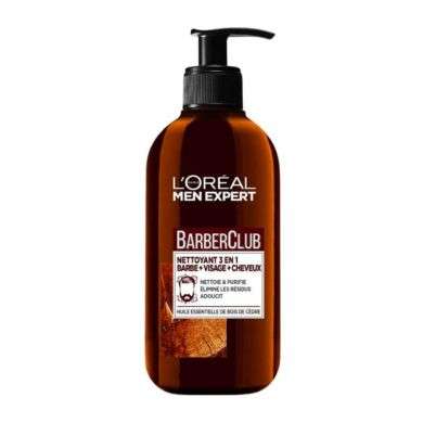 L'OREAL MEN EXPERT BARBER CLUB 3 EN 1 GEL NETTOYANT 200ML
