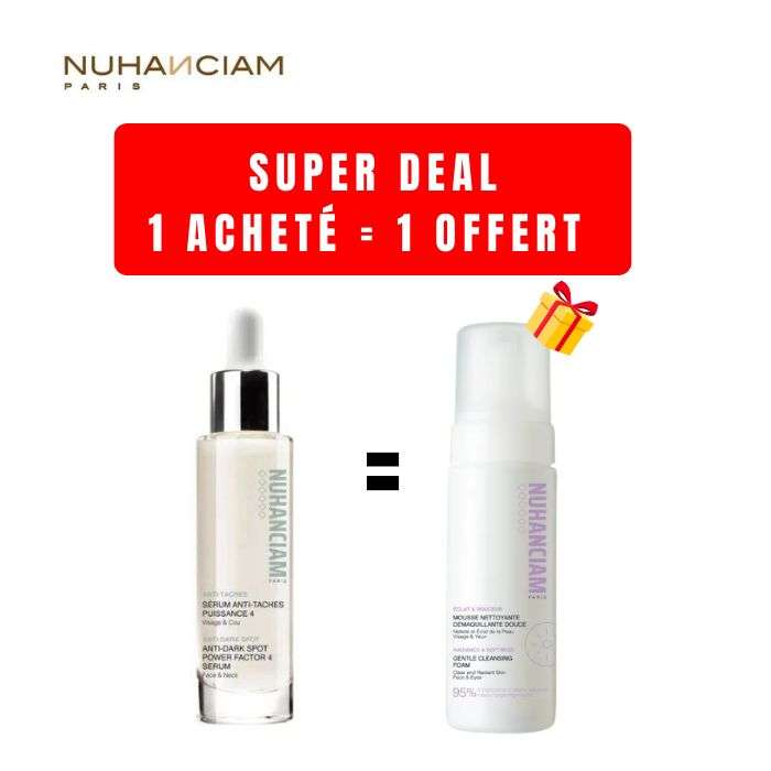 NUHANCIAM OFFRE SERUM ANTI TACHES PUISSANCE 4- 30 ML + MOUSSE DEMAQUILLANTE 50ML OFFERTE