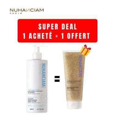 NUHANCIAM OFFRE LAIT CORPS HYDRATANT 24 HEURES 500ML + GOMMAGE CORPS 50ML OFFERT