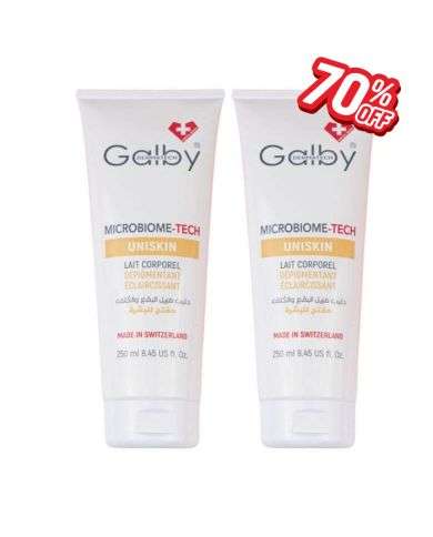 GALBY DUO UNISKIN MICROBIOME TECH LAIT CORPOREL DEPIGMENTANT ECLAIRCISSANT 250 ML 2EME A -70%