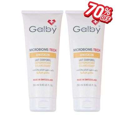 GALBY DUO UNISKIN MICROBIOME TECH LAIT CORPOREL DEPIGMENTANT ECLAIRCISSANT 250 ML 2EME A -70%