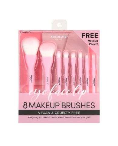 ABSOLUTE NEW YORK EYE FECE LIP 8 BROSSES DE MAQUILLAGE