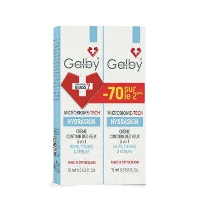 GALBY DUO HYDRASKIN MICROBIOME TECH CREME CONTOUR DES YEUX 3 EN 1 15 ML 2EME A -70%