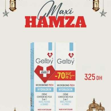 GALBY DUO HYDRASKIN MICROBIOME TECH CREME CONTOUR DES YEUX 3 EN 1 15 ML 2EME A -70%