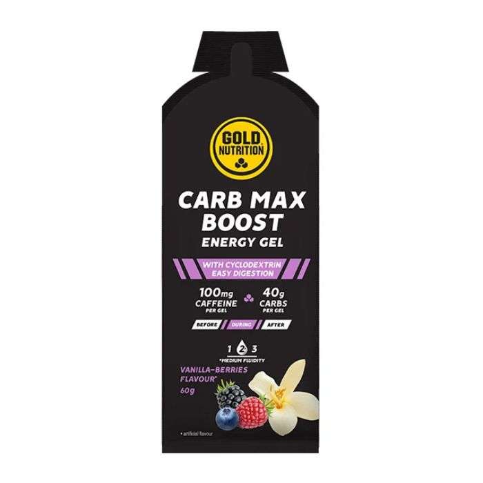 GOLD NUTRITION CARB MAX BOOST ENERGY GEL SAVEUR BAIES ET VANILLE 60 G