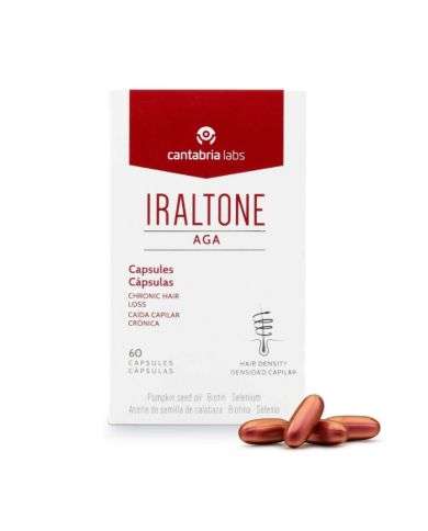 IRALTONE AGA CAPSULES PERTE DE CHEVEUX CHRONIQUES 60 CAPSULES