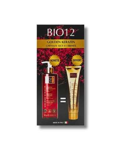 M&amp;D PHARMACY OFFRE BIO 12 SHAMPOOING REPARATEUR CHEVEUX SECS 400 ML + MASQUE REPARATEUR 150 ML OFFERT