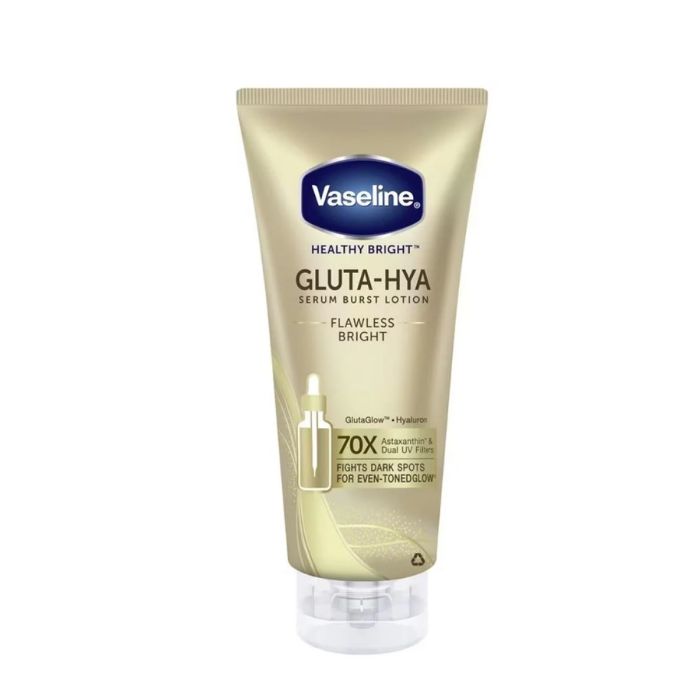 VASELINE GLUTA HYA SERUM BURST 70 X LOTION FLAWLESS BRIGHT 330ML